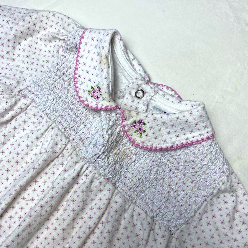 VINTAGE BABY | GIRL | 6-9M | SMOCKED FLANNEL